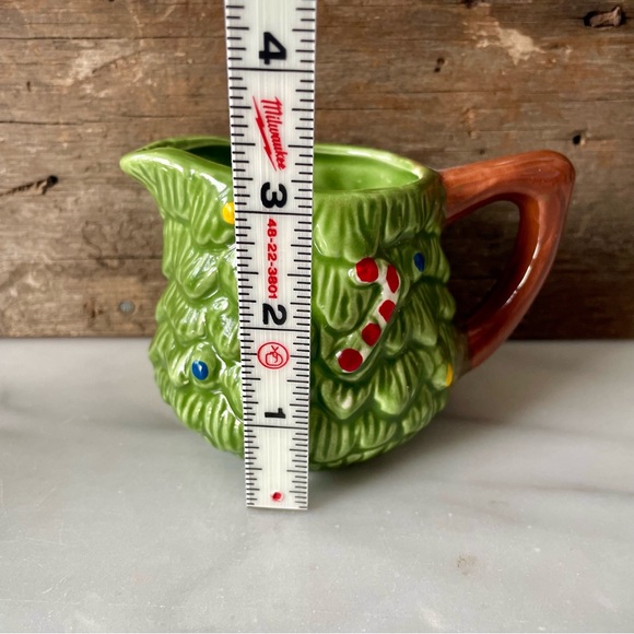 Christmas Tree Sugar and Creamer•Vintage 1970’s•Hand-Painted in a Ceramics Class - Picture 8 of 9
